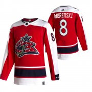 Wholesale Cheap Columbus Blue Jackets #8 Zach Werenski Red Men's Adidas 2020-21 Reverse Retro Alternate NHL Jersey