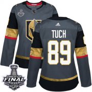 Wholesale Cheap Adidas Golden Knights #89 Alex Tuch Grey Home Authentic 2018 Stanley Cup Final Women's Stitched NHL Jersey