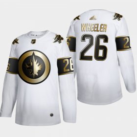 Wholesale Cheap Winnipeg Jets #26 Blake Wheeler Men\'s Adidas White Golden Edition Limited Stitched NHL Jersey