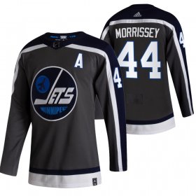 Wholesale Cheap Winnipeg Jets #44 Josh Morrissey Black Men\'s Adidas 2020-21 Reverse Retro Alternate NHL Jersey