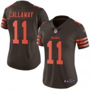 Wholesale Cheap Nike Browns #11 Antonio Callaway Brown Women's Stitched NFL Limited Rush Jersey