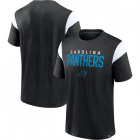 Wholesale Men\'s Carolina Panthers Black White Home Stretch Team T-Shirt