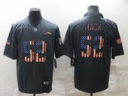 Wholesale Cheap Men's Los Angeles Chargers #52 Khalil Mack Grey Salute To Service USA Flag Stitched Jersey
