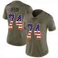 Wholesale Cheap Nike Bears #74 Germain Ifedi Olive/USA Flag Women's Stitched NFL Limited 2017 Salute To Service Jersey