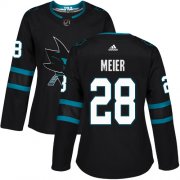 Wholesale Cheap Adidas Sharks #28 Timo Meier Black Alternate Authentic Women's Stitched NHL Jersey