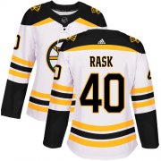 Wholesale Cheap Adidas Bruins #40 Tuukka Rask White Road Authentic Women's Stitched NHL Jersey