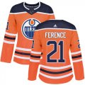 Wholesale Cheap Adidas Oilers #21 Andrew Ference Orange Home Authentic Women's Stitched NHL Jersey