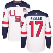 Wholesale Cheap Team USA #17 Ryan Kesler White 2016 World Cup Stitched Youth NHL Jersey