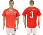 Wholesale Cheap Switzerland #3 Llacroi Red Home Soccer Country Jersey