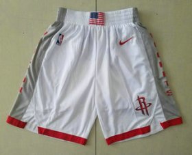 Wholesale Cheap Men\'s Houston Rockets White 2020 Nike City Edition Swingman Shorts