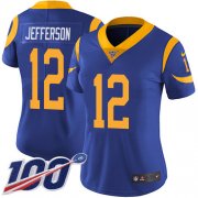 Wholesale Cheap Nike Rams #12 Van Jefferson Royal Blue Alternate Women's Stitched NFL 100th Season Vapor Untouchable Limited Jersey