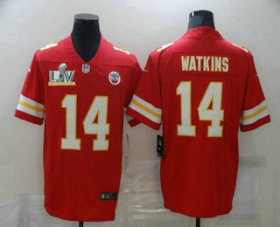 Wholesale Cheap Men\'s Kansas City Chiefs #14 Sammy Watkins Red 2021 Super Bowl LV Vapor Untouchable Stitched Nike Limited NFL Jersey
