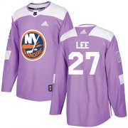Wholesale Cheap Adidas Islanders #27 Anders Lee Purple Authentic Fights Cancer Stitched Youth NHL Jersey