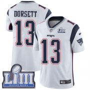 Wholesale Cheap Nike Patriots #13 Phillip Dorsett White Super Bowl LIII Bound Youth Stitched NFL Vapor Untouchable Limited Jersey