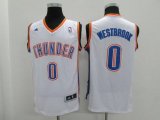 Cheap Youth Oklahoma City Thunder #0 Russell Westbrook White Jersey