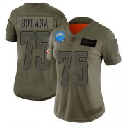 Wholesale Cheap Nike Chargers #75 Bryan Bulaga Camo Women's Stitched NFL Limited 2019 Salute To Service Jersey