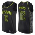 Wholesale Cheap Men's Atlanta Hawks #12 Authentic Taurean Prince Black Basketball City Edition Jersey