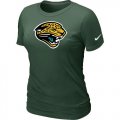 Wholesale Cheap Women's Nike Jacksonville Jaguars Logo NFL T-Shirt Dark Green