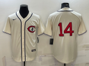 Wholesale Cheap Men's Chicago Cubs #14 Ernie Banks 2022 Cream Field of Dreams Cool Base Stitched Baseball Jersey