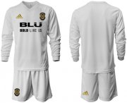 Wholesale Cheap Valencia Blank Home Long Sleeves Soccer Club Jersey