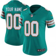 Wholesale Cheap Nike Miami Dolphins Customized Aqua Green Alternate Stitched Vapor Untouchable Limited Women's NFL Jersey