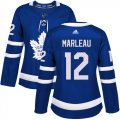 Wholesale Cheap Adidas Maple Leafs #12 Patrick Marleau Blue Home Authentic Women's Stitched NHL Jersey