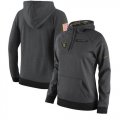 Wholesale Cheap Women's Oakland Raiders Nike Anthracite Salute to Service Player Performance Hoodie