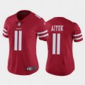 Wholesale Women San Francisco 49ers #11 Brandon Aiyuk Red Team Color Stitched NFL Vapor Untouchable Limited Jersey