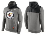 Wholesale Cheap Men's Baltimore Orioles Nike Gray Cooperstown Collection Hybrid Pullover Hoodie
