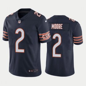 Wholesale Cheap Men\'s Chicago Bears #2 D.J. Moore Navy Vapor Untouchable Stitched Football Jersey