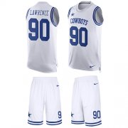 Wholesale Cheap Nike Cowboys #90 Demarcus Lawrence White Men's Stitched NFL Limited Tank Top Suit Jersey