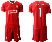 Wholesale Cheap Men 2020-2021 club Liverpool home 1 red Soccer Jerseys