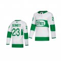 Wholesale Cheap Adidas Maple Leafs #23 Travis Dermott White 2019 St. Patrick's Day Authentic Player Stitched Youth NHL Jersey