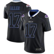 Wholesale Cheap Nike Bills #17 Josh Allen Lights Out Black Men's Stitched NFL Limited Rush Jersey