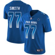 Wholesale Cheap Nike Cowboys #77 Tyron Smith Royal Youth Stitched NFL Limited NFC 2018 Pro Bowl Jersey