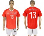 Wholesale Cheap Switzerland #13 Rodriguez Red Home Soccer Country Jersey