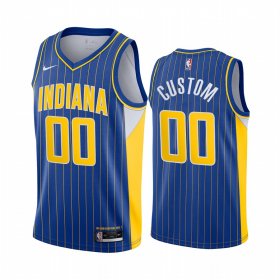 Wholesale Cheap Men\'s Nike Pacers Personalized Blue NBA Swingman 2020-21 City Edition Jersey
