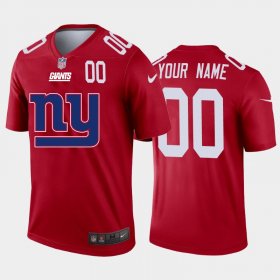 Wholesale Cheap New York Giants Custom Red Men\'s Nike Big Team Logo Player Vapor Limited NFL Jersey