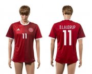 Wholesale Cheap Danmark #11 B.Laudrup Red Home Soccer Country Jersey