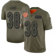 Wholesale Cheap Nike Bengals #38 LeShaun Sims Camo Men's Stitched NFL Limited 2019 Salute To Service Jersey