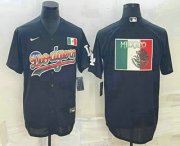 Wholesale Cheap Men's Los Angeles Dodgers Big Logo Black Stitched MLB Cool Base Nike Fashion Jersey8