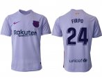 Wholesale Cheap Men 2021-2022 Club Barcelona away aaa version purple 24 Soccer Jersey