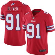 Wholesale Cheap Nike Bills #91 Ed Oliver Red Men's Stitched NFL Limited Rush Jersey