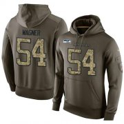 Wholesale Cheap NFL Men's Nike Seattle Seahawks #54 Bobby Wagner Stitched Green Olive Salute To Service KO Performance Hoodie