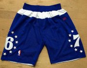 Wholesale Cheap Men's Philadelphia 76ers Blue Stars Short