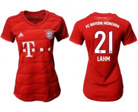 Wholesale Cheap Women\'s Bayern Munchen #21 Lahm Home Soccer Club Jersey