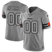 Wholesale Cheap Cleveland Browns Custom Men's Nike Gray Gridiron II Vapor Untouchable Limited NFL Jersey