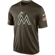 Wholesale Cheap Men's Miami Marlins Salute To Service Nike Dri-FIT T-Shirt