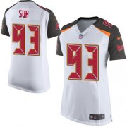 Wholesale Cheap Nike Buccaneers #93 Ndamukong Suh White Women's Stitched NFL New Elite Jersey