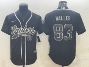 Wholesale Cheap Men's Las Vegas Raiders #83 Darren Waller Black Reflective Limited Stitched Football Jersey